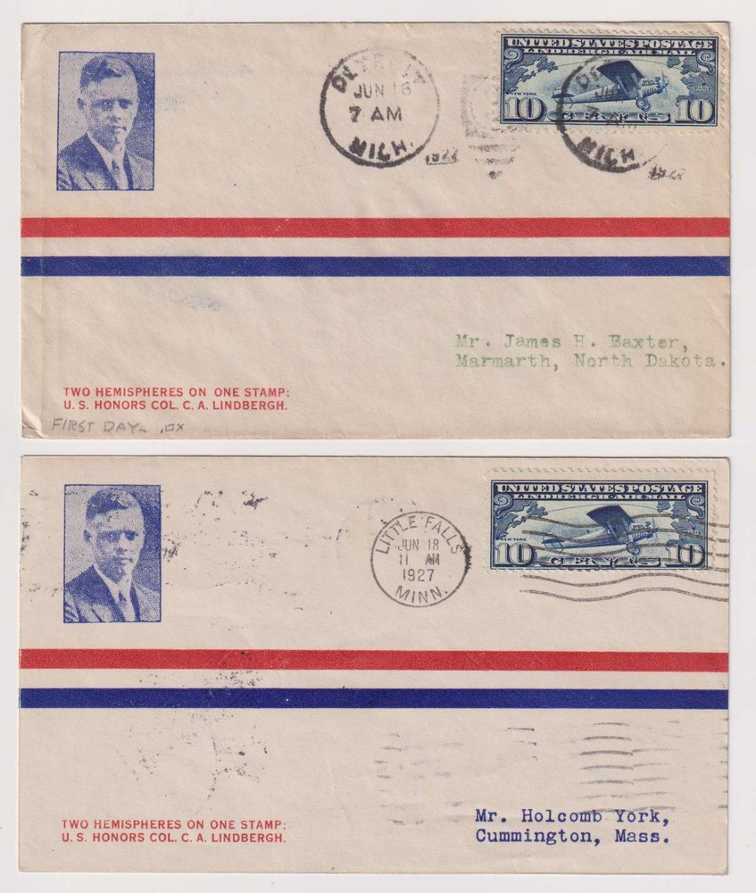 E4668: (10) US #C10 FDC, Cachets; Brookman: $1350