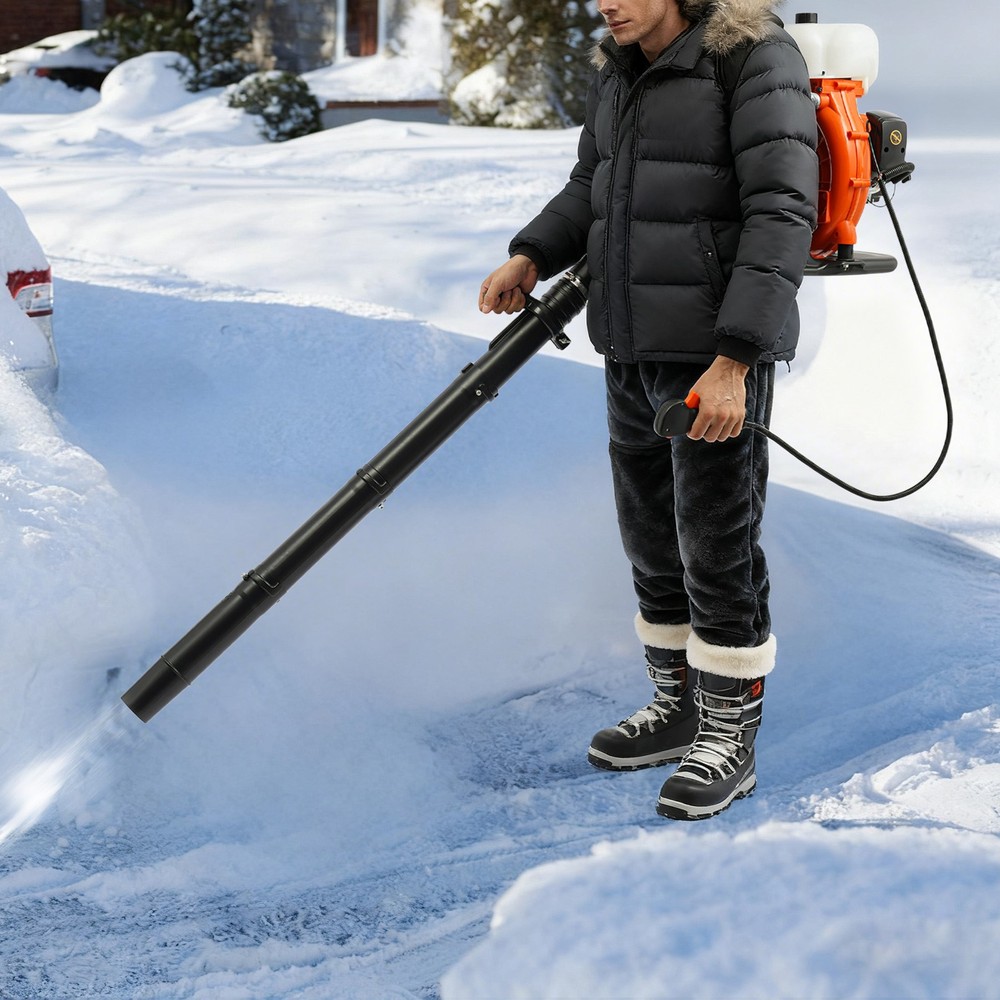2-stroke Leaf Blower Tool Manual Gasoline Power Backpack Dust Blowing Machine