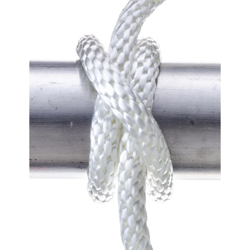 Seachoice 40231 Solid-Braid Nylon Anchor Line, White, 3/8" x 50'
