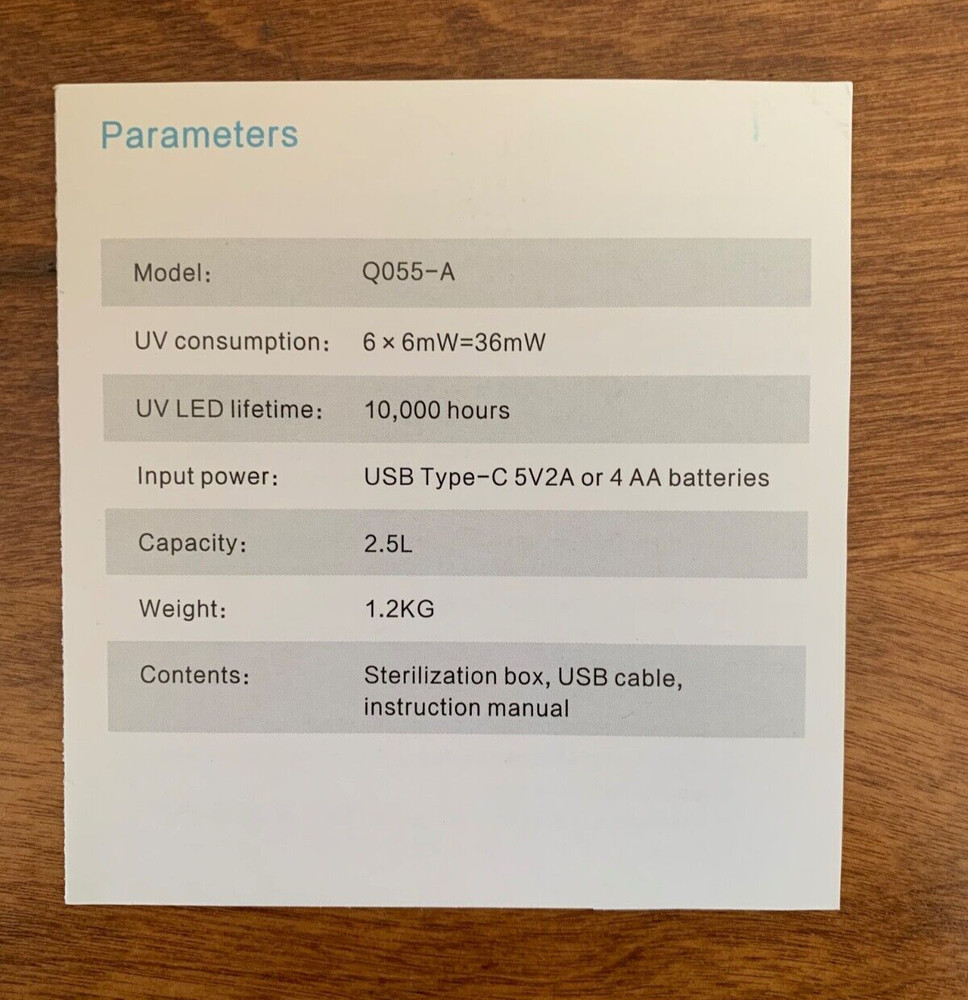 LED UV Sterilization Portable Box - White