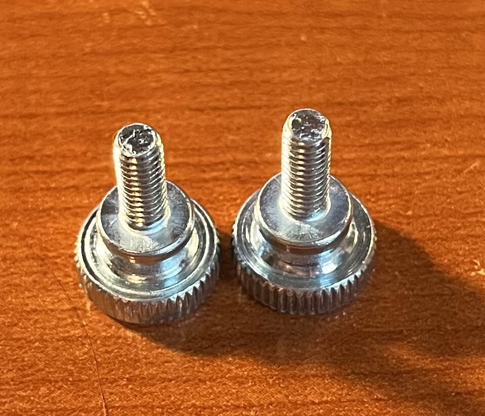 M4 (4 MM) CB Radio Mounting Bracket Knobs Extended - Silver - Qty 2 (pair)