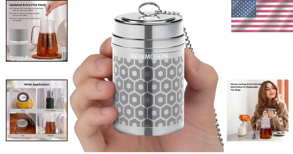Large Stainless Steel Tea Infuser with Extra Fine Mesh - Secure & Versatile
