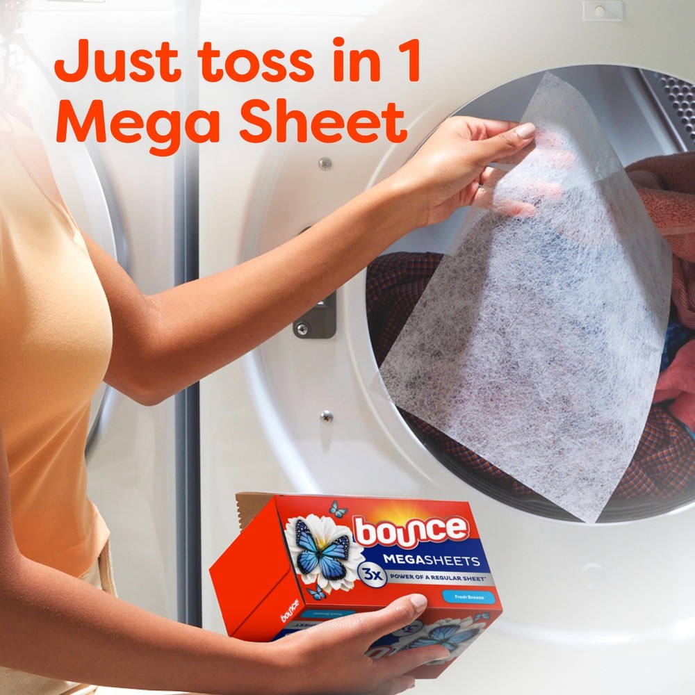 Mega Dryer Sheets Fresh Breeze 130 Count Packaging May Vary