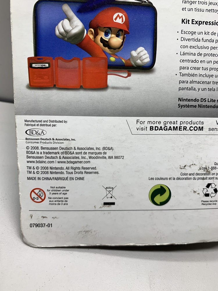 Nintendo DS Lite Mario Shy Guy Expression Kit New