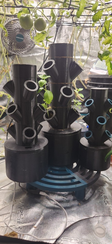 3D Printed USB Hydroponic Tower | Vertical Garden | 3 Sizes | Large