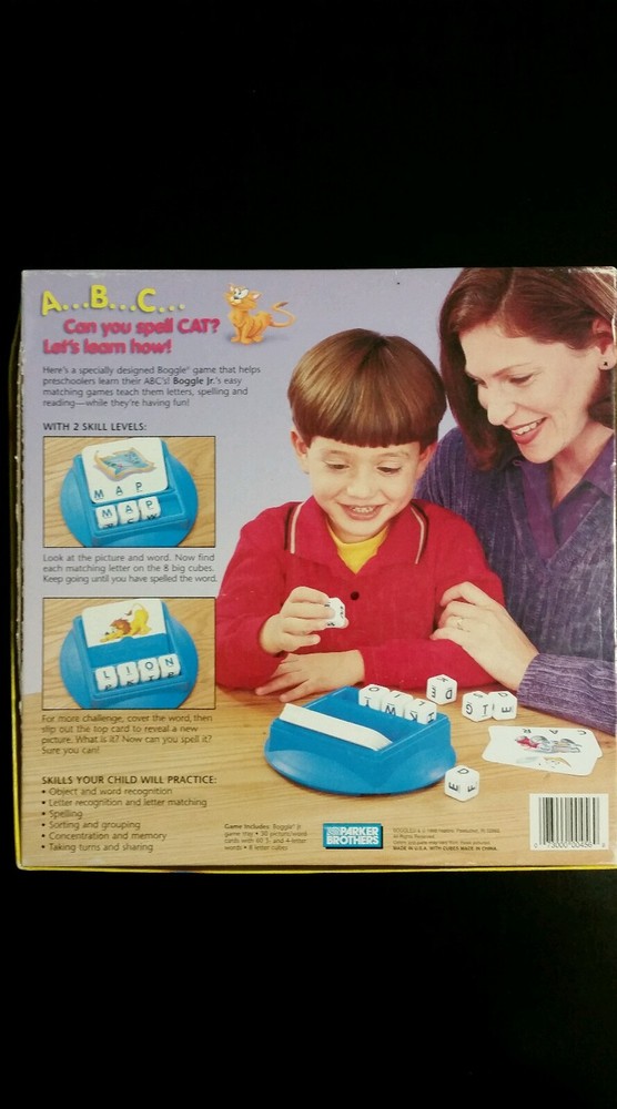 BOGGLE JR. YOUR PRESCHOOLER' FIRST BOGGLE GAME.