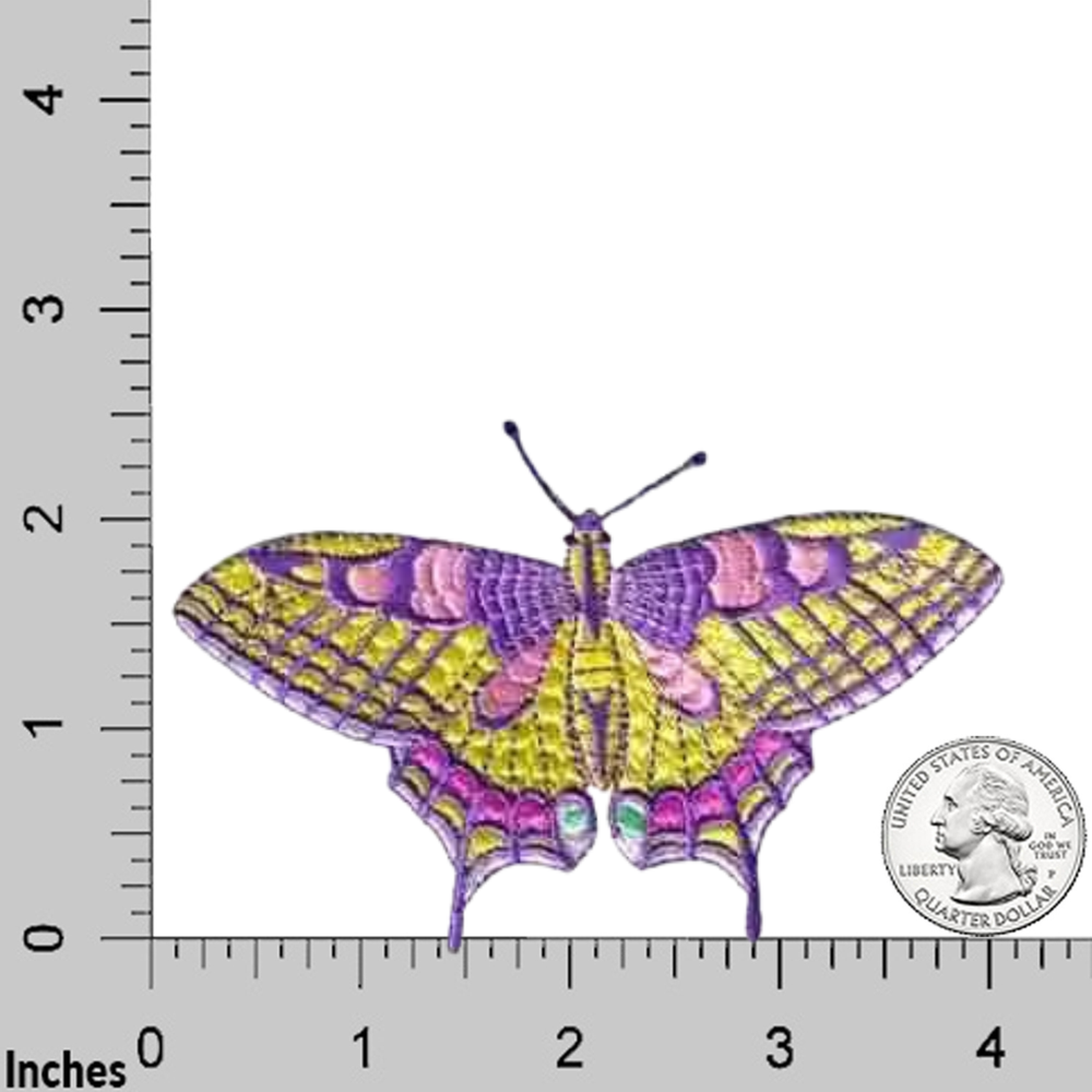 Large Pastel Swallowtail Butterfly (2 Pack) Iron On Patch