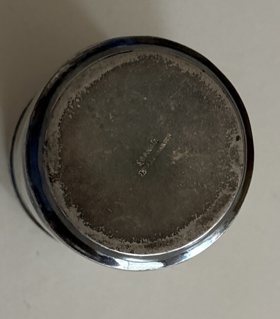 antique Germany 800 Silver Eugen Marcus Berlin Beaker Cup Ocean Wave Decoration