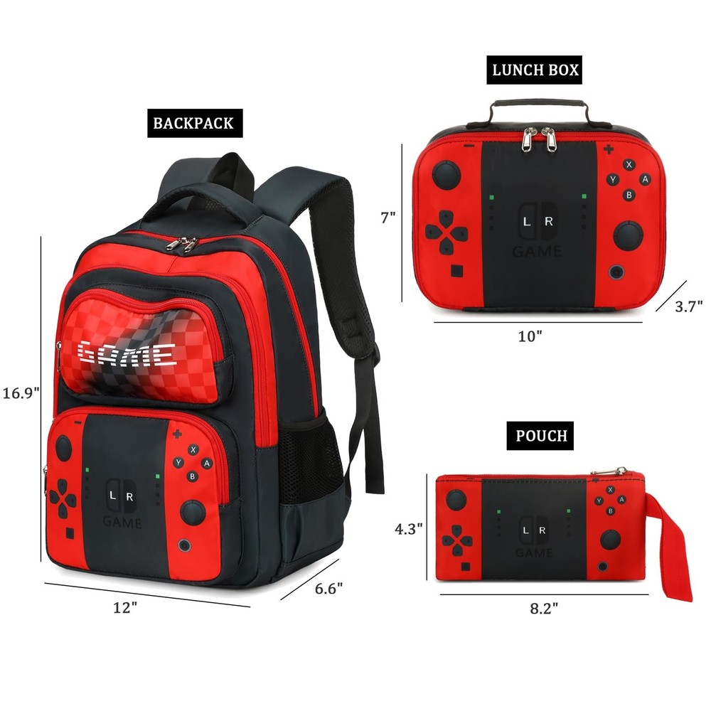 School Backpack Boys Game Bookbag for Kids Children Elementary School Backpac...
