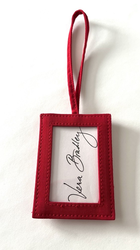 Vera Bradley Luggage Tag - Microfiber Red - Never used