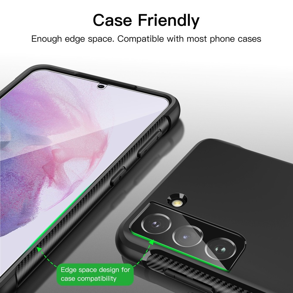 Screen Protector for Samsung Galaxy S21 with Camera Lens Protector, 2-Pack