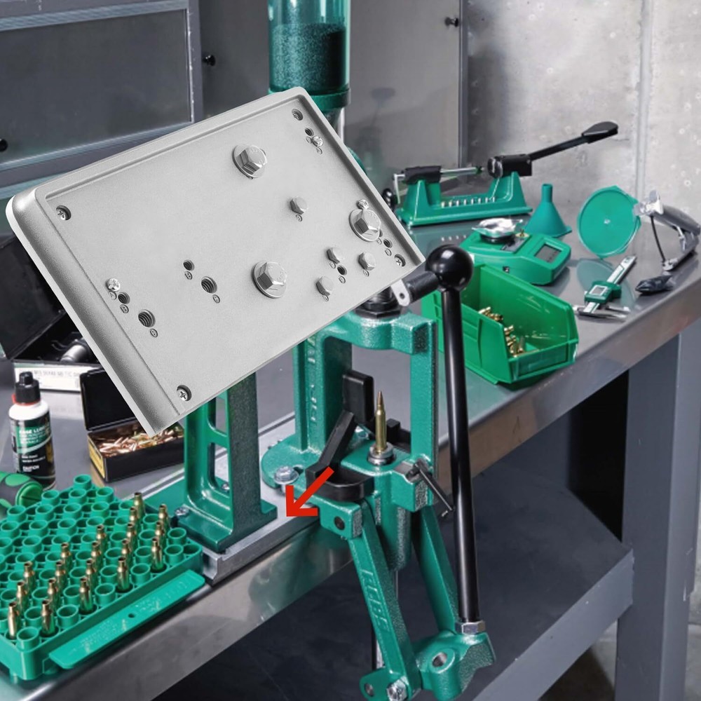 For RCBS Cast Aluminum 9282 Accessory Base Plate 3 Grey Shell Holder Tools