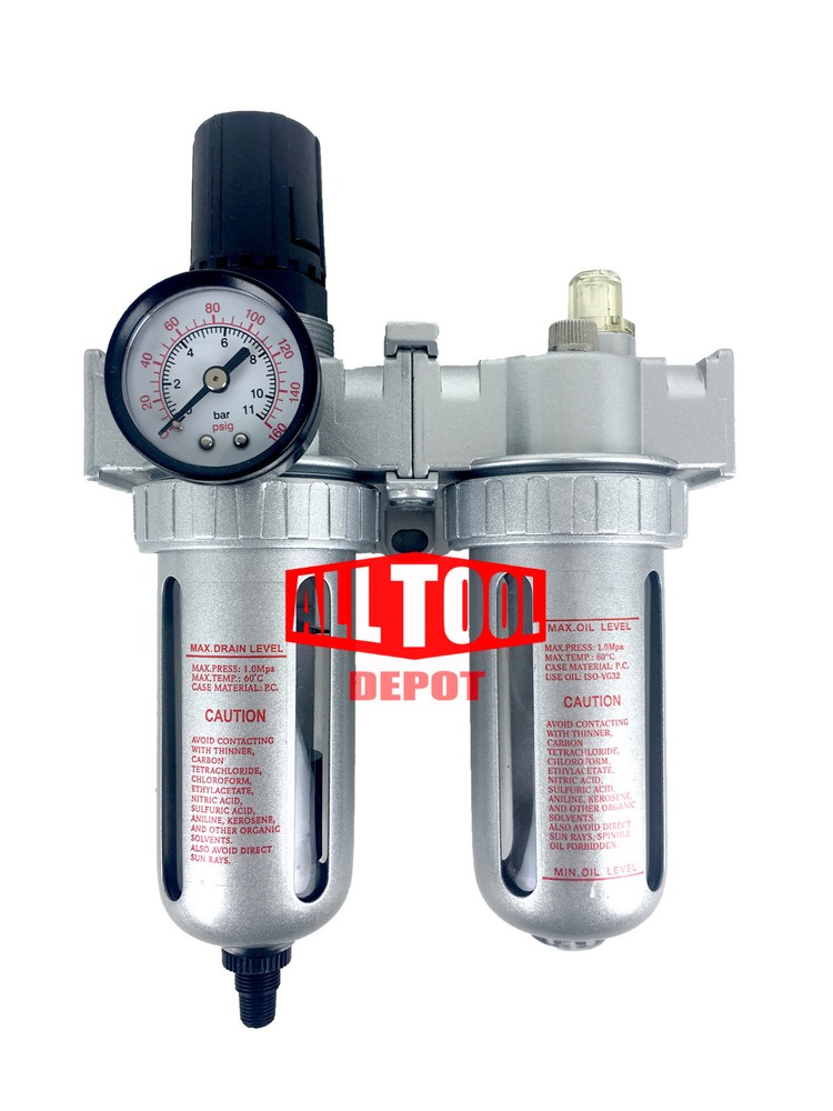 3/8" Mid Flow FRL air control unit w/ Auto Drain