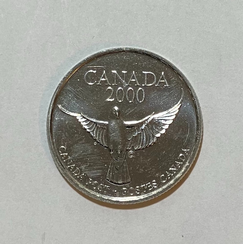 2000 Canada 25 Cents Canada Post - Millennium - Dove