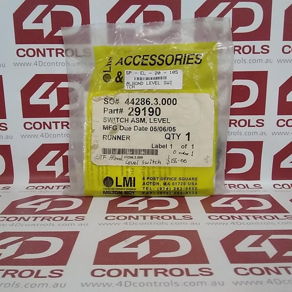 29190 | LMI Milton Roy | Switch Assembly, Low Level Float, 6FT Cable, Opened