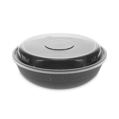Pactive NV2GRN307B Microwaveable Container 30 Oz Black/Clear
