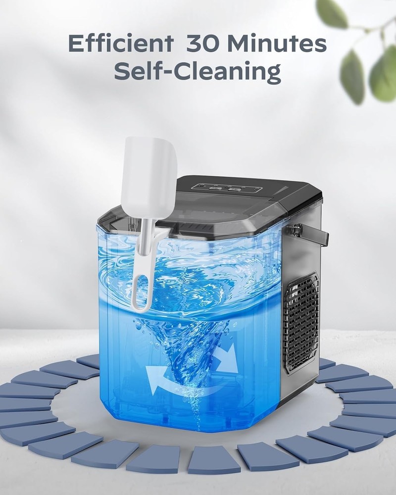 Ice Machine with 1.3 lbs Storage Capacity and Simple Control Panel for All Users