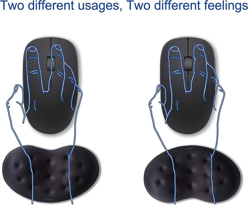 BRILA Ergonomic Memory Foam Mouse Wrist Rest Support Pad Cushion for Computer, -