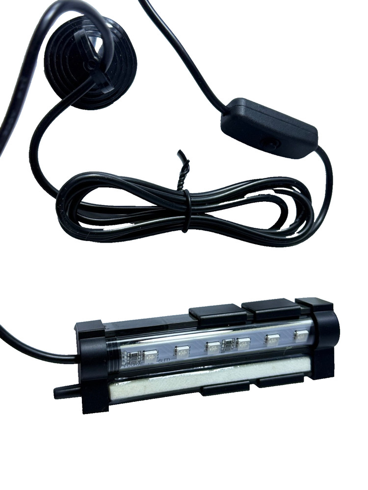 USB-Powered LED Aquarium Light Strip with Inline Switch and Suction Cup Mounts