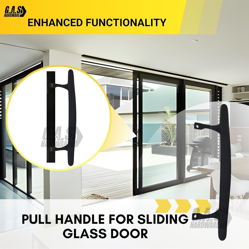Pull Handle for Sliding Doors, 6-5/8" Hole Space | Sliding Glass Door Handle Set