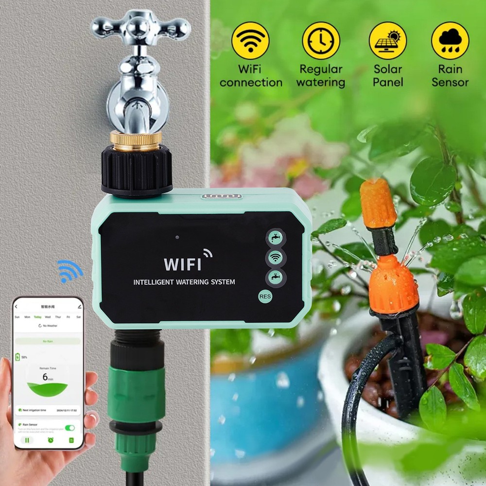 Solar Powered Sprinkler Timer For Smart Garden Irrigation Controller