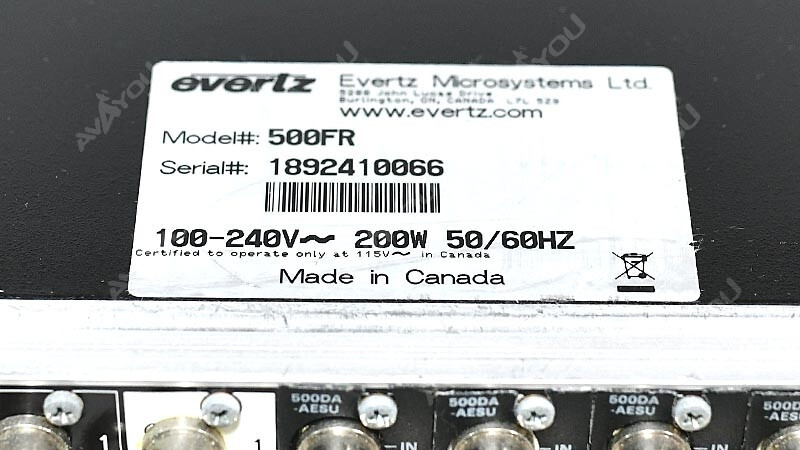 Evertz 500FR Exponent Compact High Density w/ 500FC Frame Controller