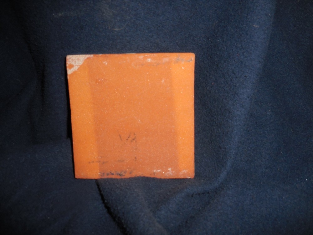 Flowers White Tile 4" x 4" Not sure maker or age