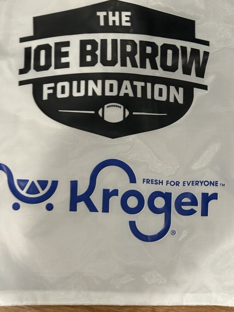 The Joe Burrow Foundation Large White Gym Training Drawstring Backpack Kroger