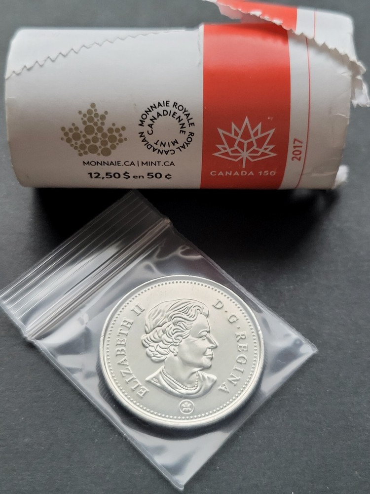 *** CANADA 50 CENTS 2017 CANADA 150 *** FROM ORIGINAL MINT ROLL ***