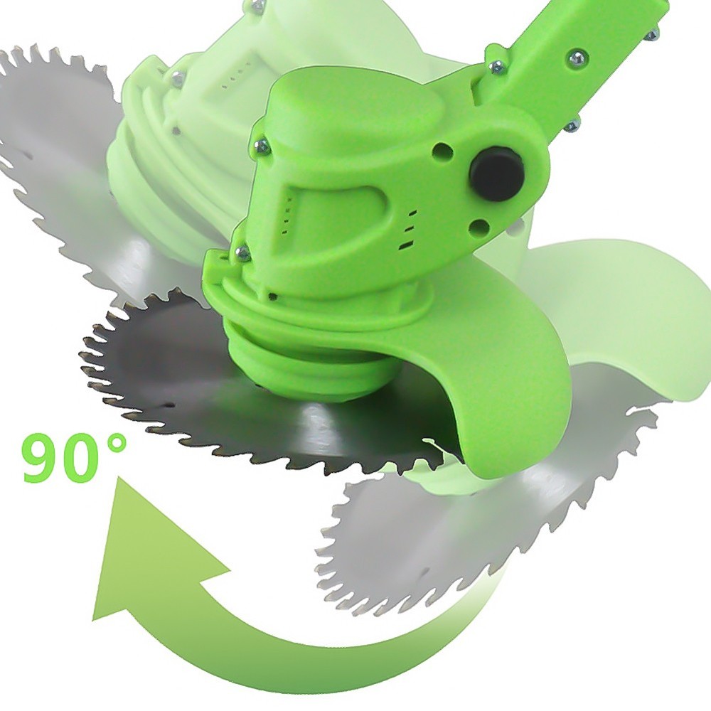Electric Cordless Grass String Trimmer Lawn Edger Weed Wacker Cutter + 2 Battery