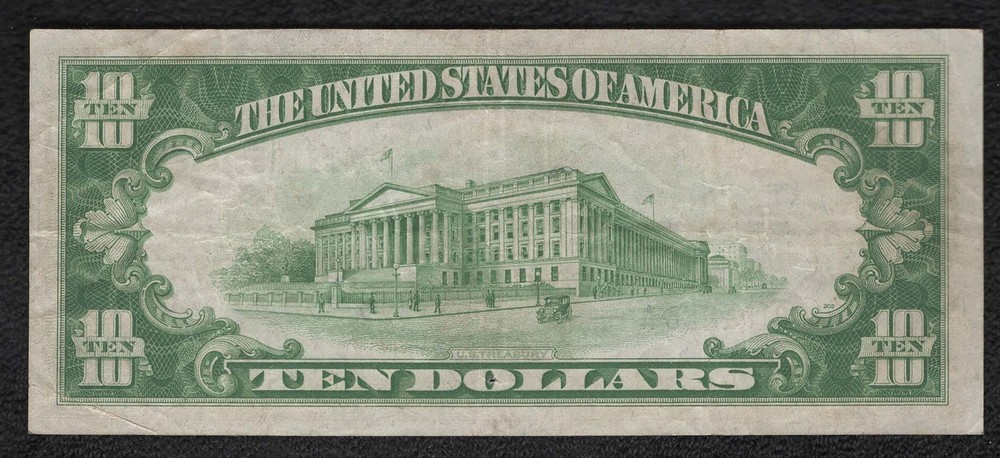 1934 $10 Small Silver Certificate "VF++"