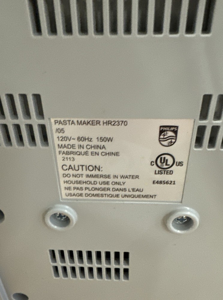 Philips Pasta Maker HR2370 Replacement Part Base Unit Only