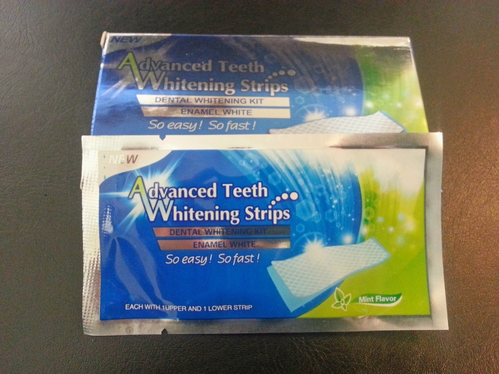 Advanced Teeth Whitening Strips (2 Strips) 1 Upper and 1 Lower~Hydrogen Peroxide