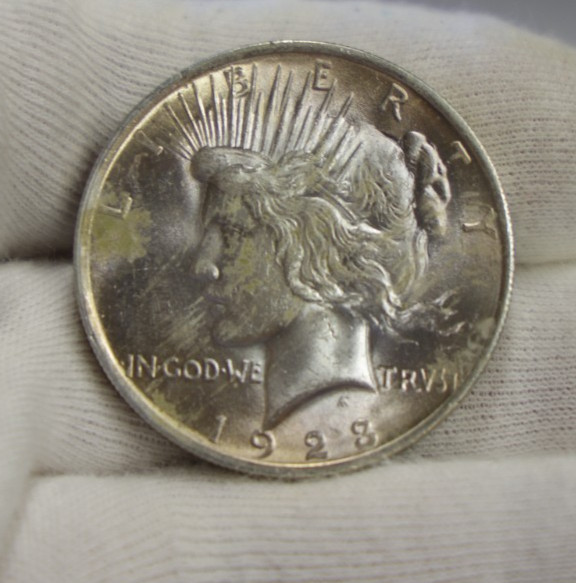 1923 US Peace Silver Dollar $1 Nice Unc