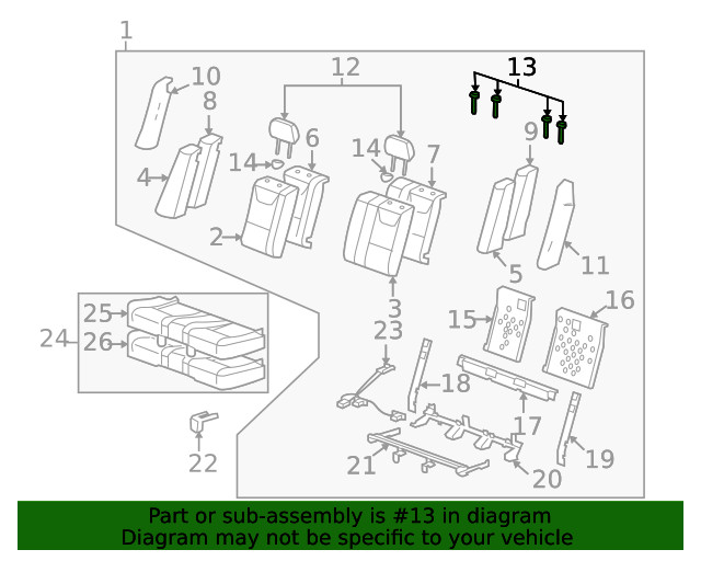 Genuine GM Headrest Guide 15932183