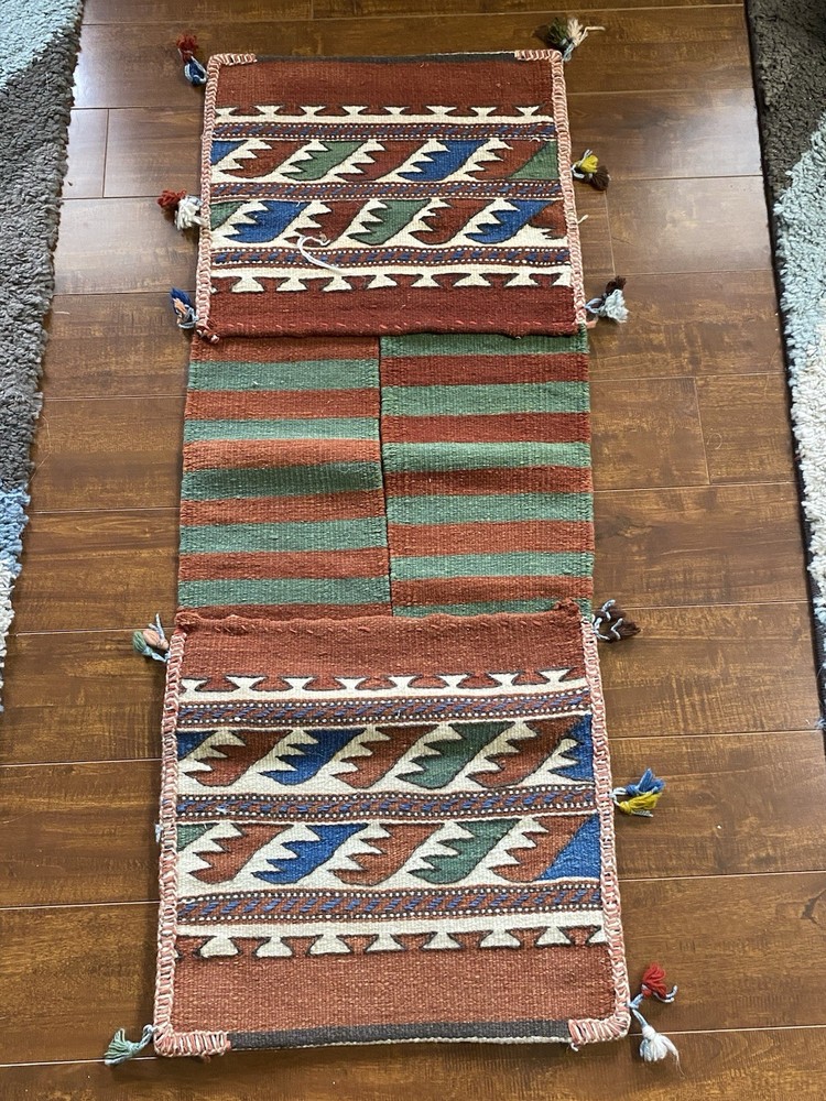 Vintage Handmade Middle Eastern Wool Camel Saddle Bag