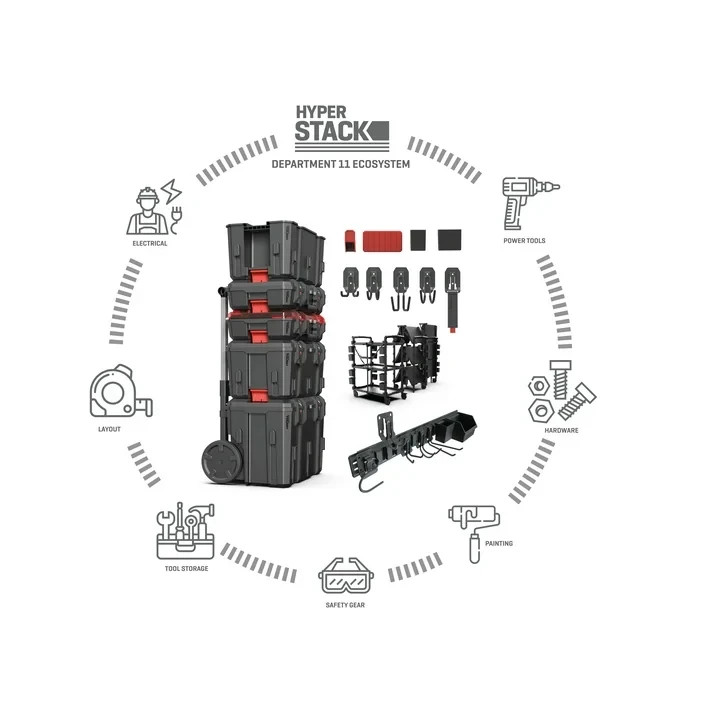 Hyper Tough Hyper Stack Foldable Metal Sawhorse, 450-lb Capacity