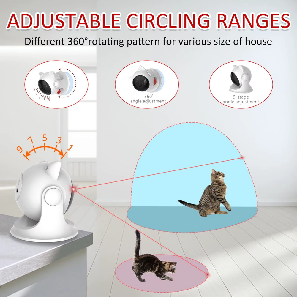 Automatic Cat Laser Toy Interactive Light Chaser for Pets