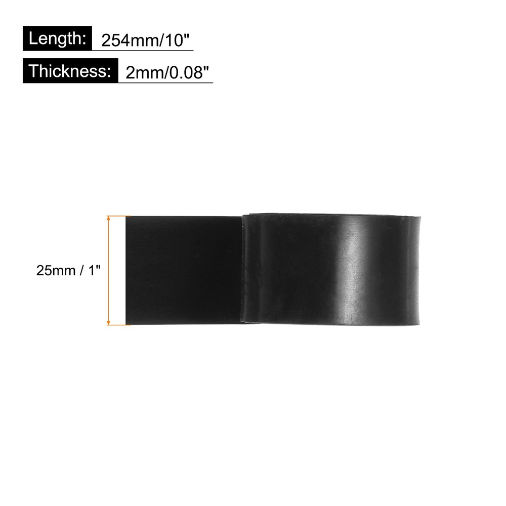 Solid Rubber Sheet 3/32" x 1" x 10" for Gaskets DIY Material