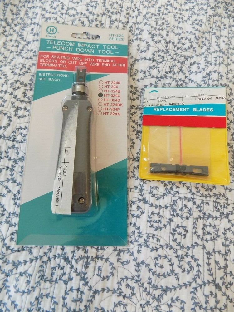 Telecom Impact Tool ~ Punch-Down Tool ~ HT-324C ~ Includes extra blade ~ New