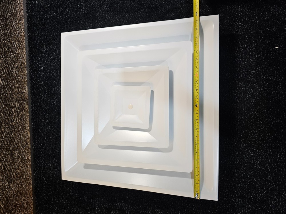 TRUaire 2004CD-06 24" T-BAR LAY IN CONE STEP DOWN DIFFUSER 6" Collar