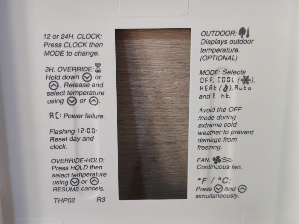 TRANE THT0150E ELECTRONIC THERMOSTAT MODULE REVERSIBLE PROGRAMMABLE
