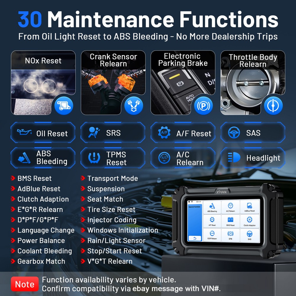 XTOOL D6S Car OBD2 Scanner Full System Diagnostic Tool 30+Services 🔥Free Update