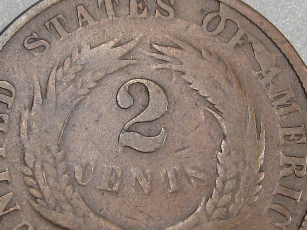 1867 US 2¢ Two Cent Piece. #15