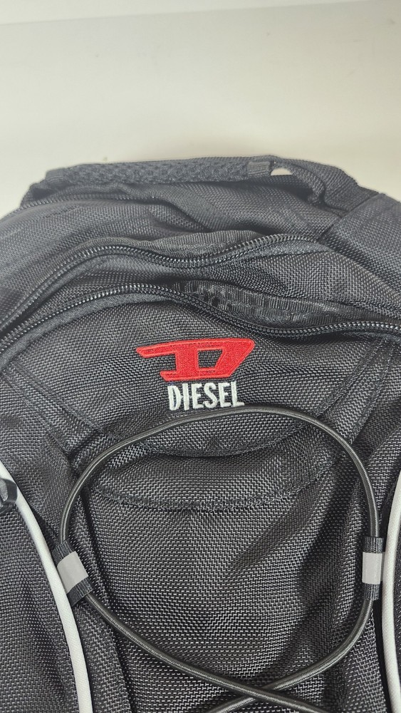 Diesel Backpack Daypack ~ Black Canvas Material ~ Three Main Compartments NWOT