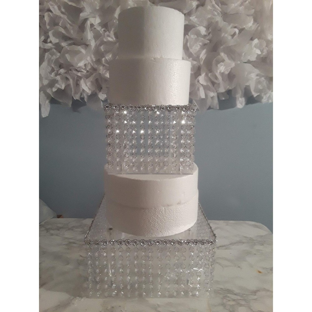 14inch Square Cake Stand with Led light