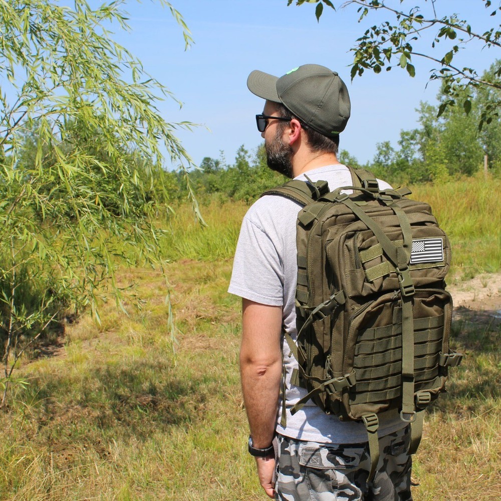 50L Expeditionary Tactical Backpack, Green Camo