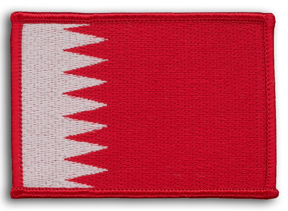 Bahrain Flag Patch 3 1/2" x 2 1/4" New
