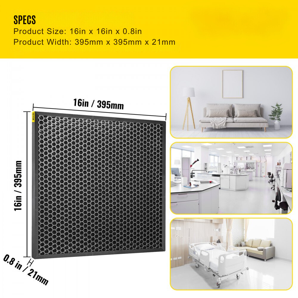 4Active Carbon Filter Replacement Set for Drieaz HEPA500 (4Pc Package)