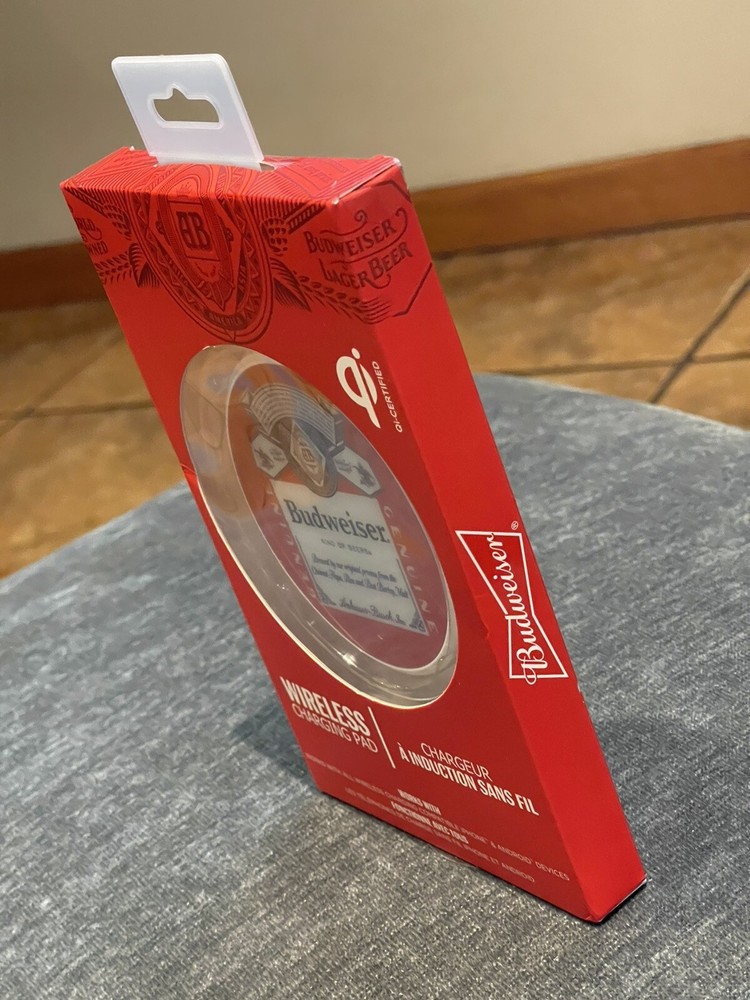 BUDWEISER rapid wireless charging pad Bud Light beer iPhone & Android 2019